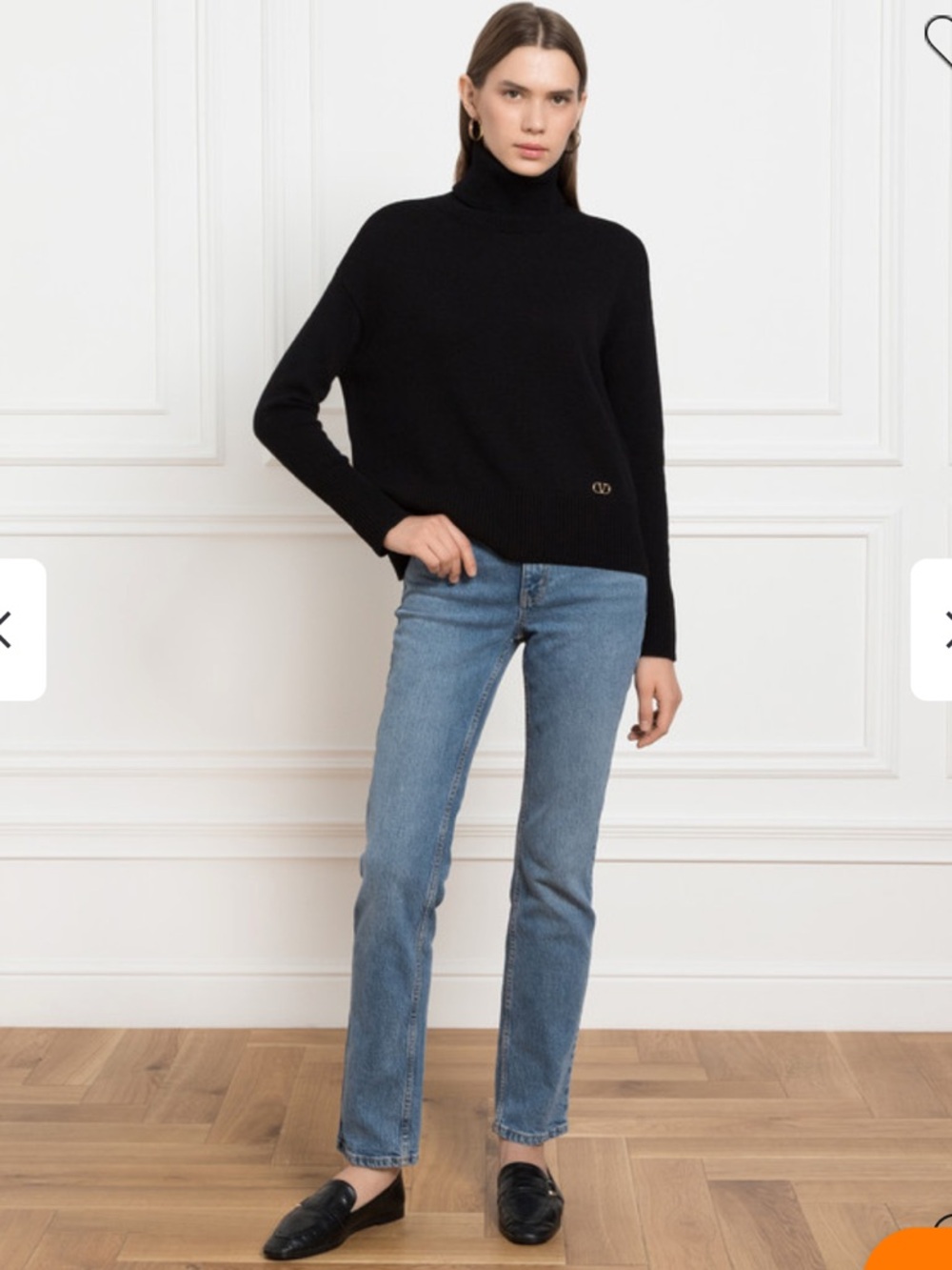 Valentino Black cashmere Turtleneck Sweater size medium
